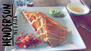 Sweet potato and black bean quesadilla! at VegeNation in Henderson