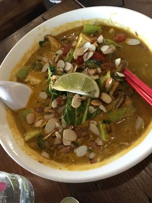 Thai yellow curry veggies at VegeNation in Henderson