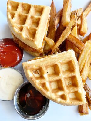 Chick’n Waffles  at VegeNation in Henderson