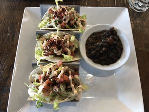 The avocado tacos  at VegeNation in Henderson