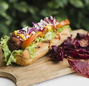 Vegan Hot Dog at Burgreens - Plaza Indonesia in 