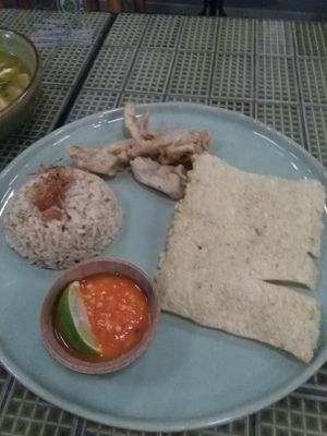 Vegan soto accompaniment at Burgreens - Pondok Indah in Jakarta