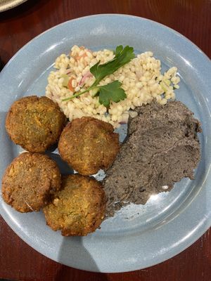 Falafel plate   at Hummus Kitchen at Parnas Mall in Seoul