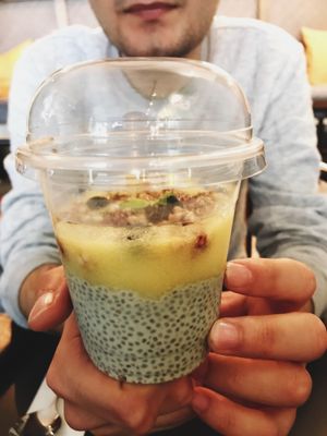 Chia Pudding with Pineapple  at Vi Coffee & Healthy Living in Istanbul