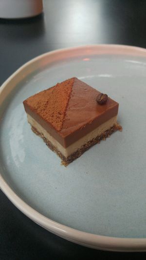 Raw vegan tiramisu at Vi Coffee & Healthy Living in Istanbul