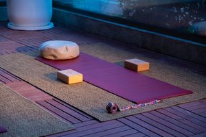 Yoga place at terrace 2 at Ch'i for Life in Antalya