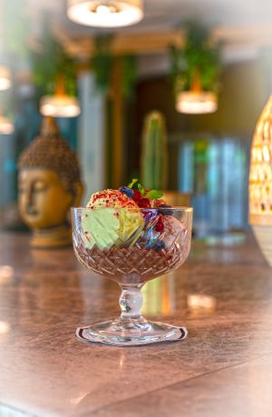 Vegan Ice Cream
Refined Sugarfree with
Homemade coconut and oat mylk
 at Ch'i for Life in Antalya