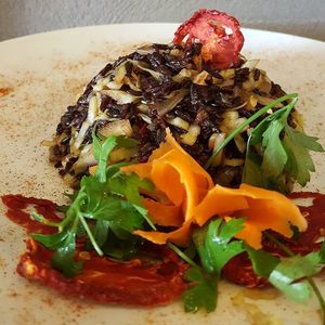 Wild rice pilaf with veggies at Ch'i for Life in Antalya