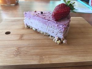 Strawberry cake at Ch'i for Life in Antalya