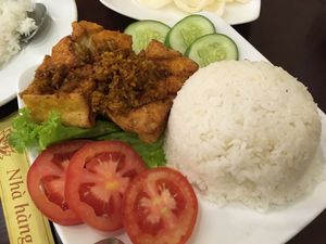 Chilli Tofu Rice at Hoa Sen - Nguyen Van Cu in Da Lat