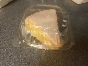 Lemon cake. Sooooo good. Very dense but very delicious. at Earth to Us  in Durham