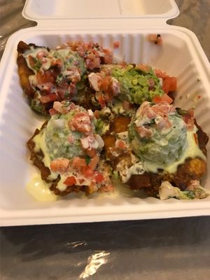 Loaded tostones at Earth to Us  in Durham