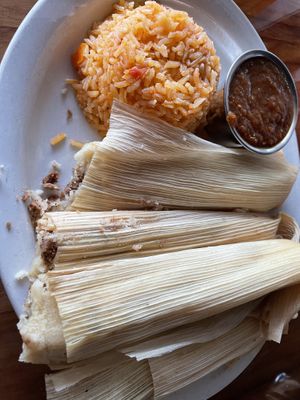 Bean tamales  at Curra's Grill in Austin