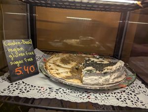 Buttercream cake with stevia at Cafe Bar 67 in Athens