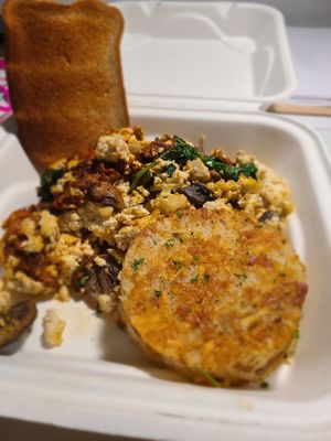 Tofu scramble hashbrowns and toast  at Snooze - Larimer St in Denver