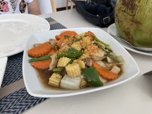 Thai vegetable stir fry   at Golden Paradise in Phuket