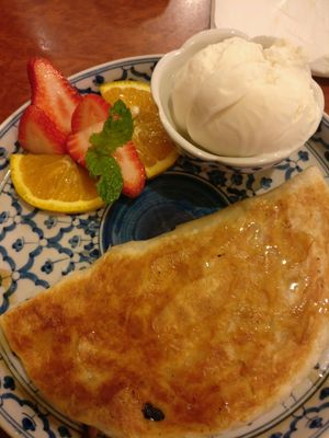 Banana roti at Madame K's Vegetarian - Williamstown in Williamstown