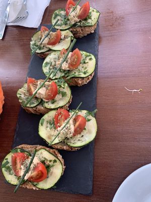 Courgette bruschetta  at FAMA Aperitif Bar in Benalmadena