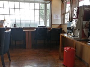 Eat in area at Prema Bakery in Komaki