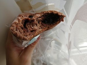 Chocolate cream bread at Prema Bakery in Komaki