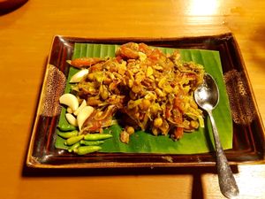 traditional tealeaf salad at Shan Kitchen in Yangon