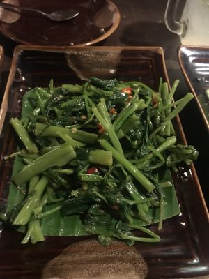 Spinach salad 😍😍 at Shan Kitchen in Yangon