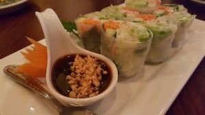 Garden Rolls (made vegan - no shrimp) at Banana Blossom in Cleveland