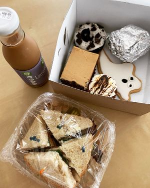 Breakfast lunch and several desserts at Sea Salt & Cinnamon in Muncie