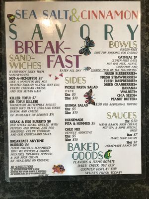 breakfast sandwiches available all day!  at Sea Salt & Cinnamon in Muncie