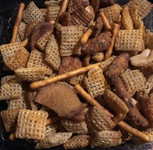 Not ordinary Chex mix. Amazing!! at Sea Salt & Cinnamon in Muncie
