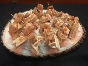 “Chicken” and waffles!! at Sea Salt & Cinnamon in Muncie