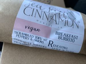 Breakfast burrito! at Sea Salt & Cinnamon in Muncie