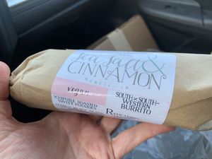 South X Southwestern Burrito at Sea Salt & Cinnamon in Muncie