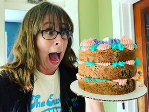 Cookie cake! A delicious work of art!! at Sea Salt & Cinnamon in Muncie