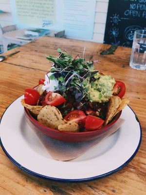 Vegan nachos!  at Okere Falls Store in Rotorua