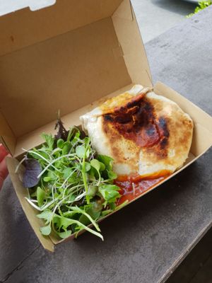 Vegan burrito at Okere Falls Store in Rotorua