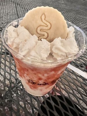Strawberry short snake   at MIlky Way Shakes in Austin