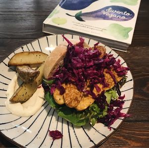 Tempeh sandwich  at Tsai Chi Ya - Vegetable Market - Vegan Project in Taichung