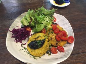 quinoa patty at Tsai Chi Ya - Vegetable Market - Vegan Project in Taichung