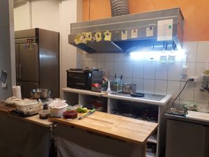 Open kitchen at Tsai Chi Ya - Vegetable Market - Vegan Project in Taichung