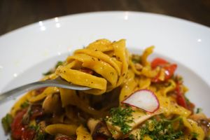pasta at Tsai Chi Ya - Vegetable Market - Vegan Project in Taichung