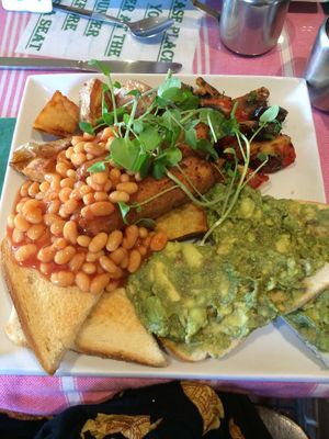 I asked them to add avocado to my vegan English breakfast :) at The Eating House in Calver
