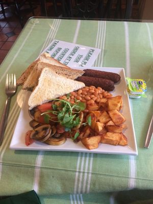 Vegan English Breakfast at The Eating House in Calver