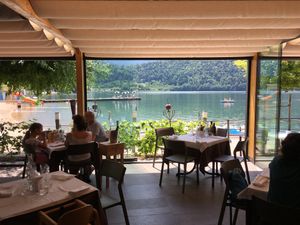 Restaurant view at La Taverna in Levico Terme