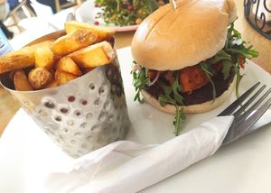vegan burger at Serpentine Bar & Kitchen in London