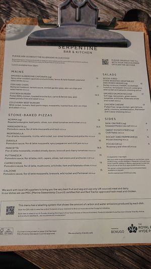  at Serpentine Bar & Kitchen in London