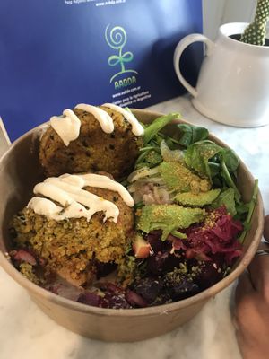 Couscous croquette bowl at Sparaw - Recoleta in Buenos Aires