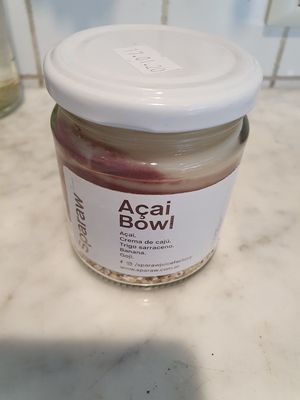 Acai bowl. not the usual acai bowl but it was a nice snack at Sparaw - Recoleta in Buenos Aires
