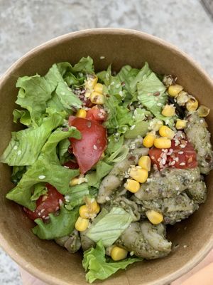Pasta with chestnut pesto at Avokado in Koper