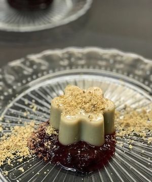 Chestnut panna cotta at Avokado in Koper